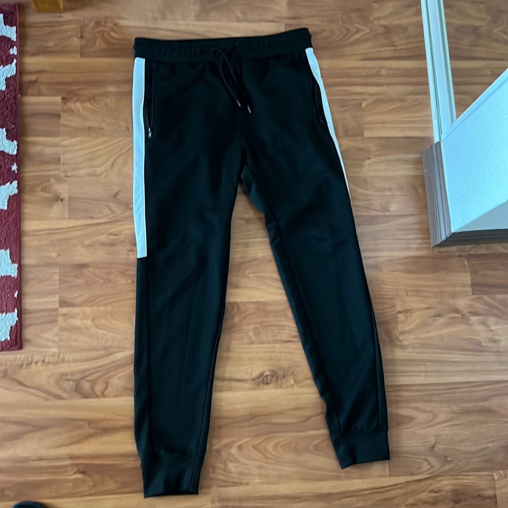 Striped Jogger Pants Black